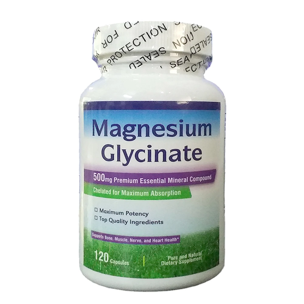 

60 Pills Magnesium glycine capsule promotes muscle nerve natural capsule free dietary supplement health food