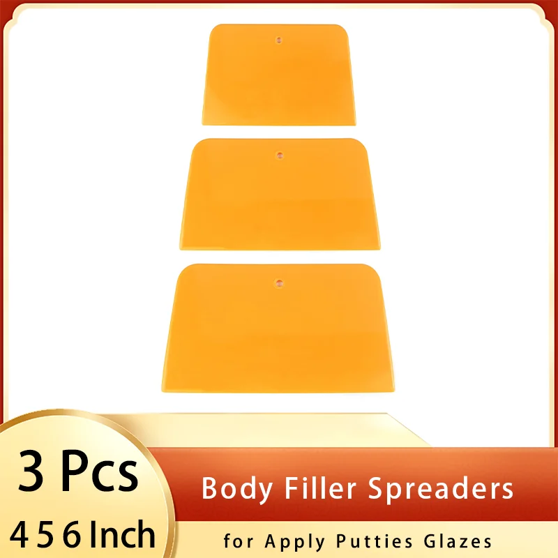 4 5 6 Inch Body Filler 3 pcs Spreaders Body Fillers Source Ton Reusable Plastic Spreader for Applying Fillers Putties Glazes