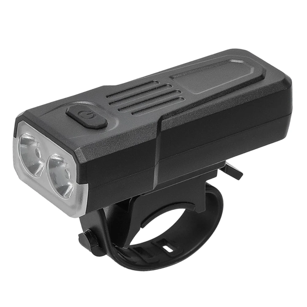 Rechargeable USB C Bike Light Dual LED 3 Modes Strong Medium Flash Toolless Installation Compact Metal/Plastic