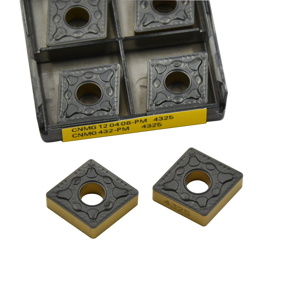 Cnc Carbide Inserções para Aço Lâmina Torno Circular Cnmg432-pm Cnmg120408-pm 10 Pcs Caixa