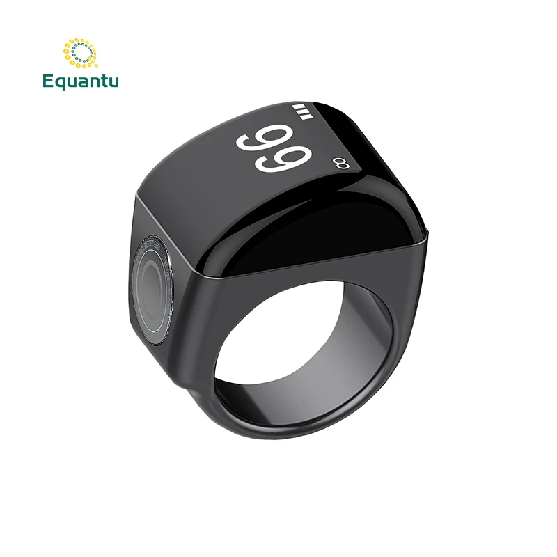 2022 Equantu New Design Smart Quran Zinc Alloy Waterproof Azan Ring Counter