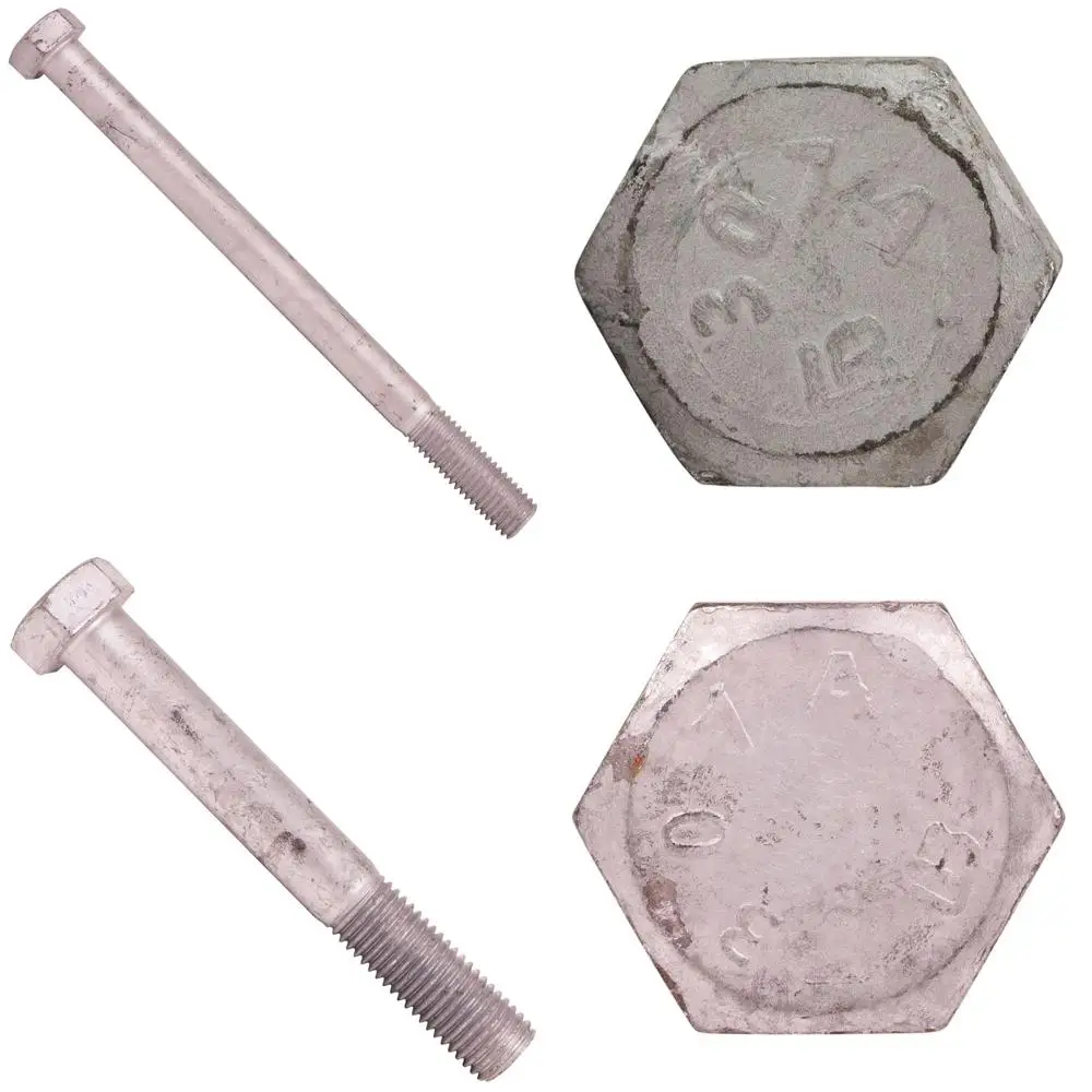 

Болты с шестигранной головкой класса А, 5/8-11 x 8-1/2, 25 шт., оцинкованные, сверхмощные крепежные детали для строительства