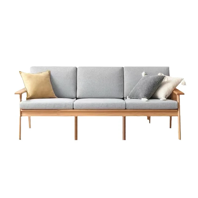 

small apartment three-person furniture simple living room winter and summer dual-purpose fabric leisure