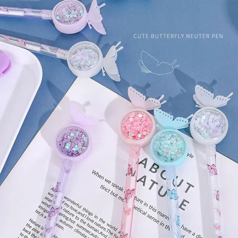 

[k]1 Piece Cute Butterfly Gel Pen Creative Water-Based Pen School Office Stationery