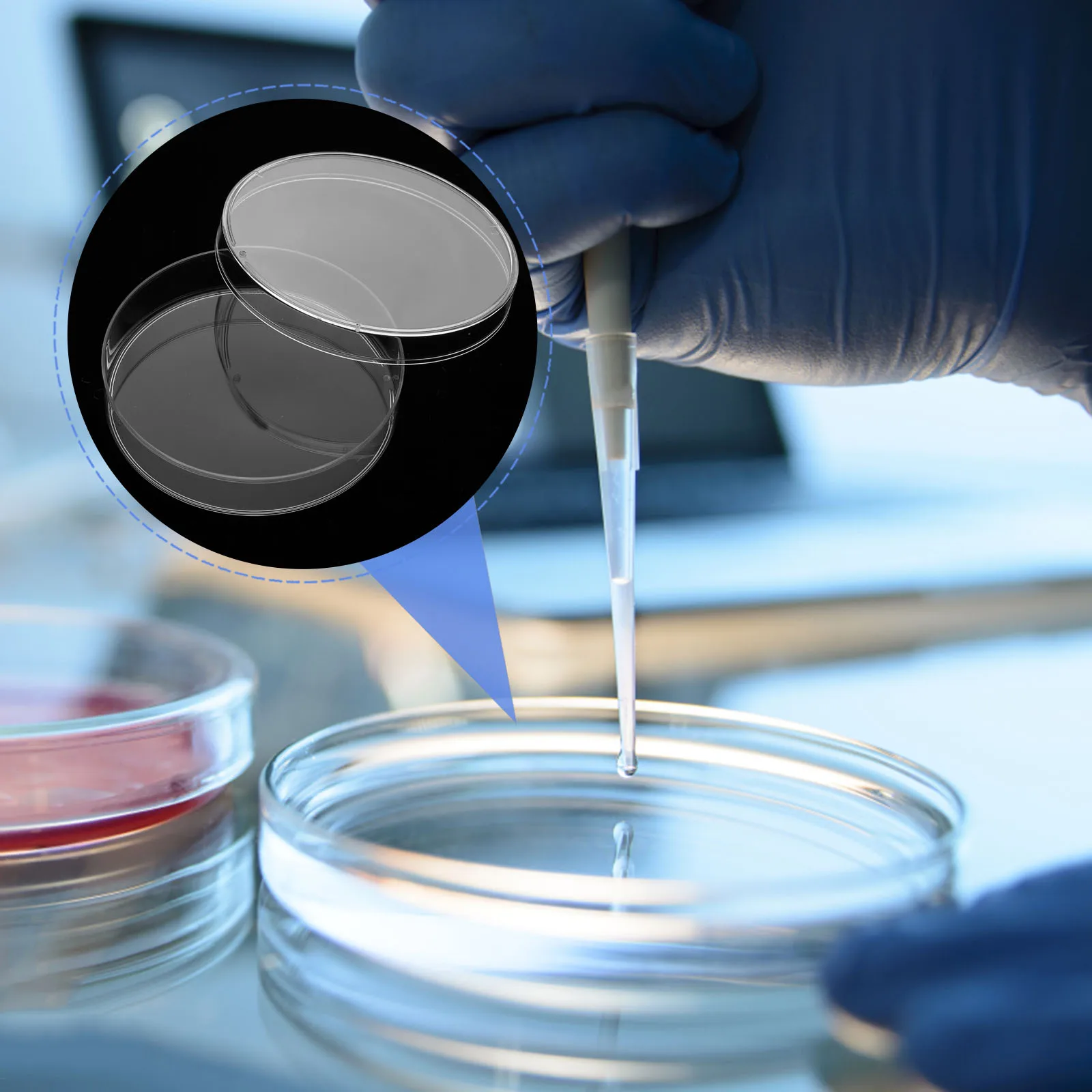 

20pcs 70Mm Plastic Petri Dishes Sterile Lightweight Ergonomic Culture Dish Lab Use High Quality With Lid