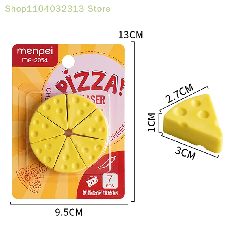 1/7PC Simulation Cheese Eraser Soft School Supplies Clean Mess Free Stationary Office Student Rubber Capybara Eraser For Kids