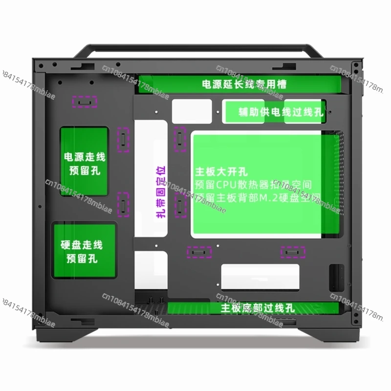 X7 Chassis Back Line M-ATX Computer Host Quick Dismantling Small Dense Hole 240 Water-cooled Portable Side Transparent Mini