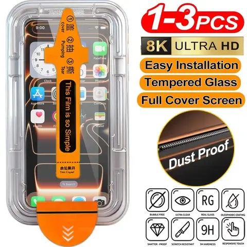 1-3PCS Dust Free Easy Installation Screen Protector For Samsung S26 Ultra S25 S24 PLUS S23 S22 S20 FE S26 Ultra Tempered Glass