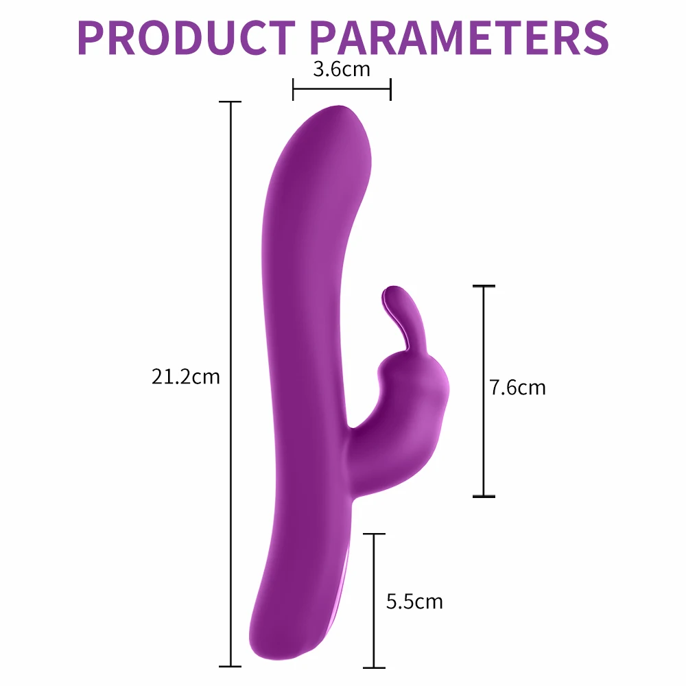 Vibrador de conejo de doble Motor para mujer, estimulador de clítoris y punto G femenino en movimiento, masajeador de pezones y Vagina, 10 modos, juguete sexual