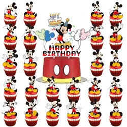 Adorno para tarta de Mickey, adornos para magdalenas, decoraciones de cumpleaños de Mickey, suministros para fiestas temáticas, decoraciones para tarta de cumpleaños de Mickey