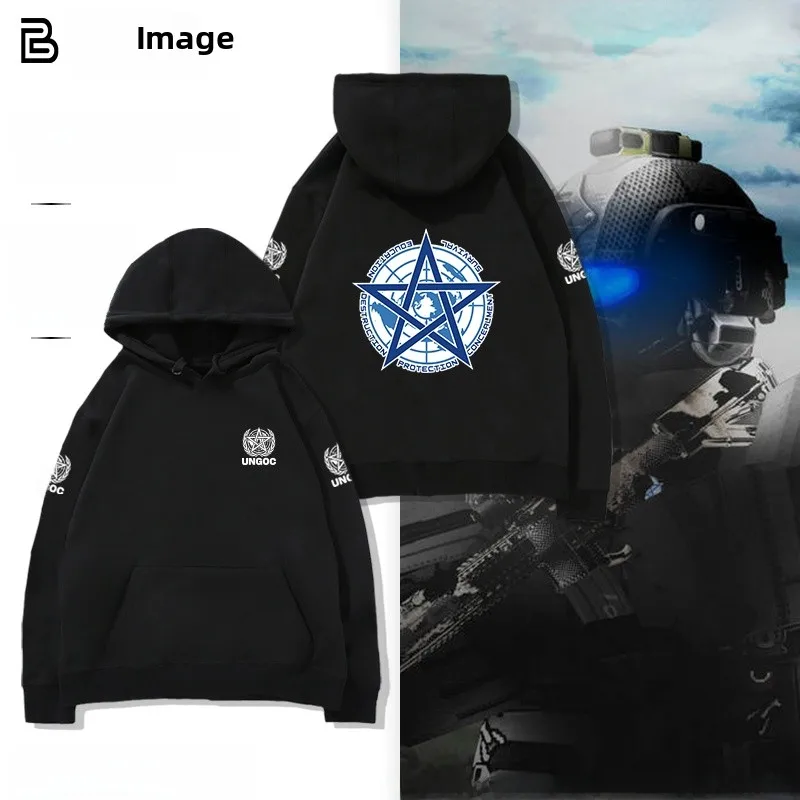 

SCP Foundation Fictitious UNGOC United Nations Global Superl Alliance Толстовка с капюшоном Long Sve Pure Cotton Удобная...