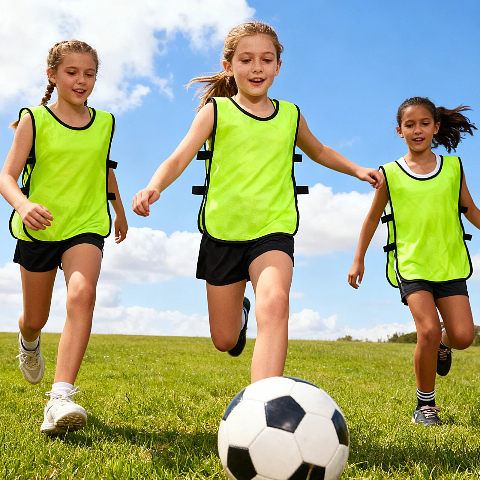 

6pcs Training Vest Breathable Football Pinnies Sports Equipment For Youth Scrimmage Practice Soccer Wear Fitness Gear