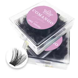 CoMango 144pcs Lash Clusters C/D Curl 10/12/14/16/18MM DIY Eyelash Extensions Individual Lashes Cluster DIY at Home