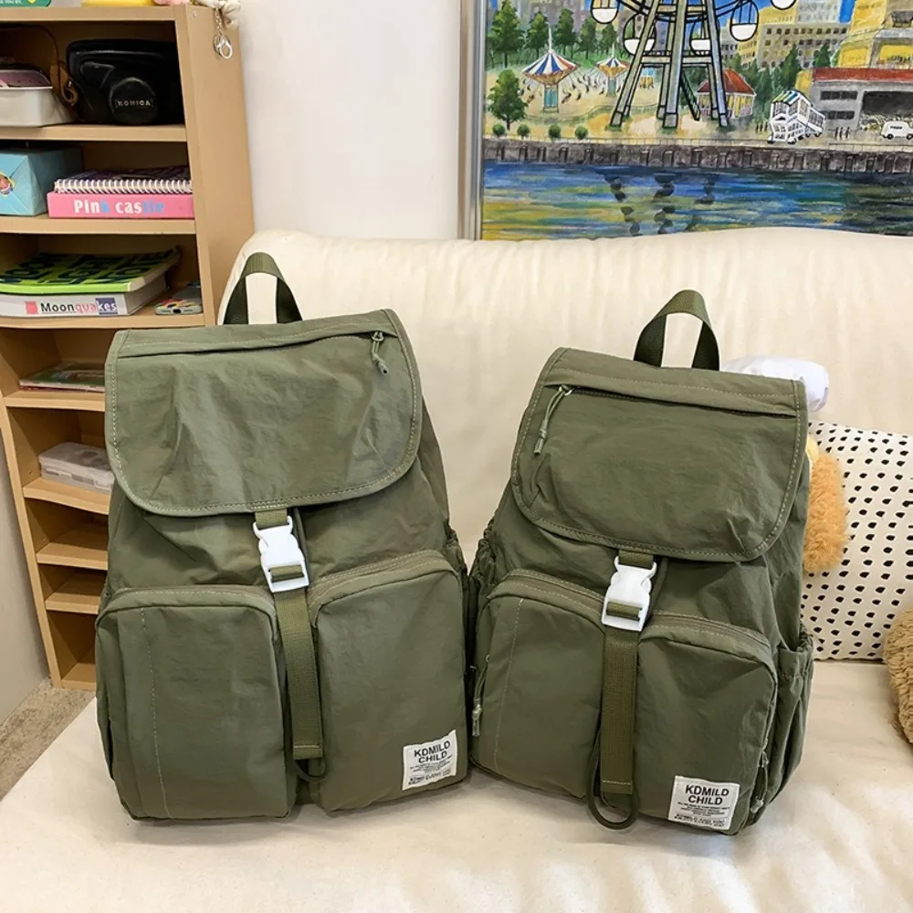 Moda estilo japonês mochila de viagem grande capacidade ultraleve saco escolar cor sólida saco acampamento ao ar livre unisex