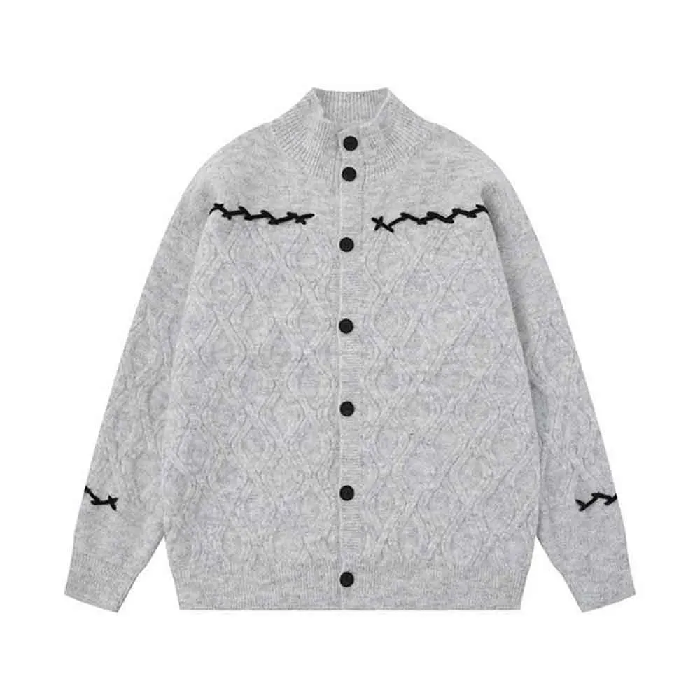 

Winter New Men's Long-Sleeved Sweater Cardigan American Retro Fashion Trend Simple Casual Street Loose Niche Men's Tops 2025