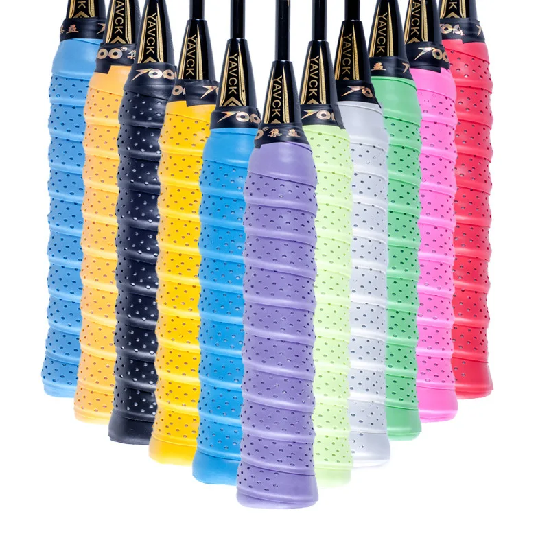 4Pcs/Set Thick Anti-slip Tennis Grips Racket Grip Tape Handle Overgrips Badminton Grips Perforated Breathable Padel Accessories