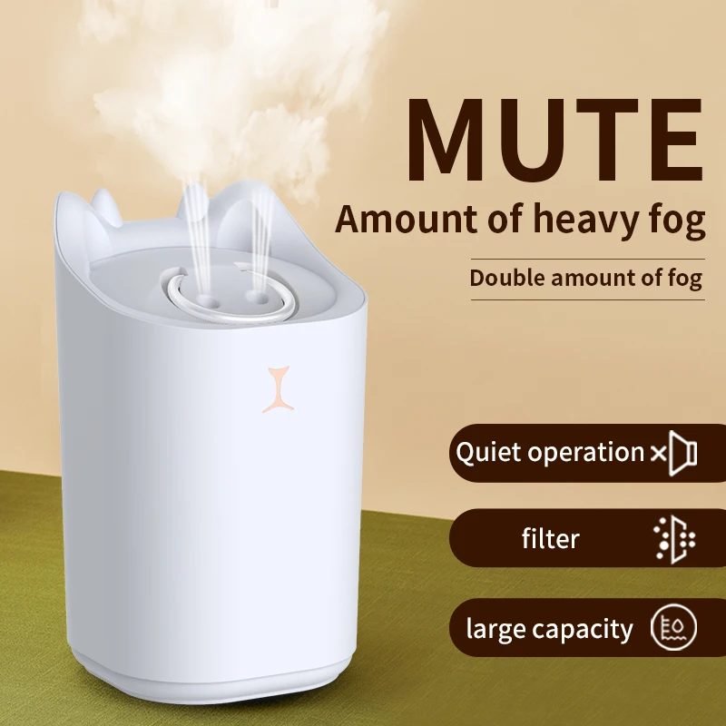 3300Ml Dual Jet Air Humidifier Large Capacity Atomizer Aroma Diffuser Cool Mist Maker Mute Air Humificador Purifier for Bedroom