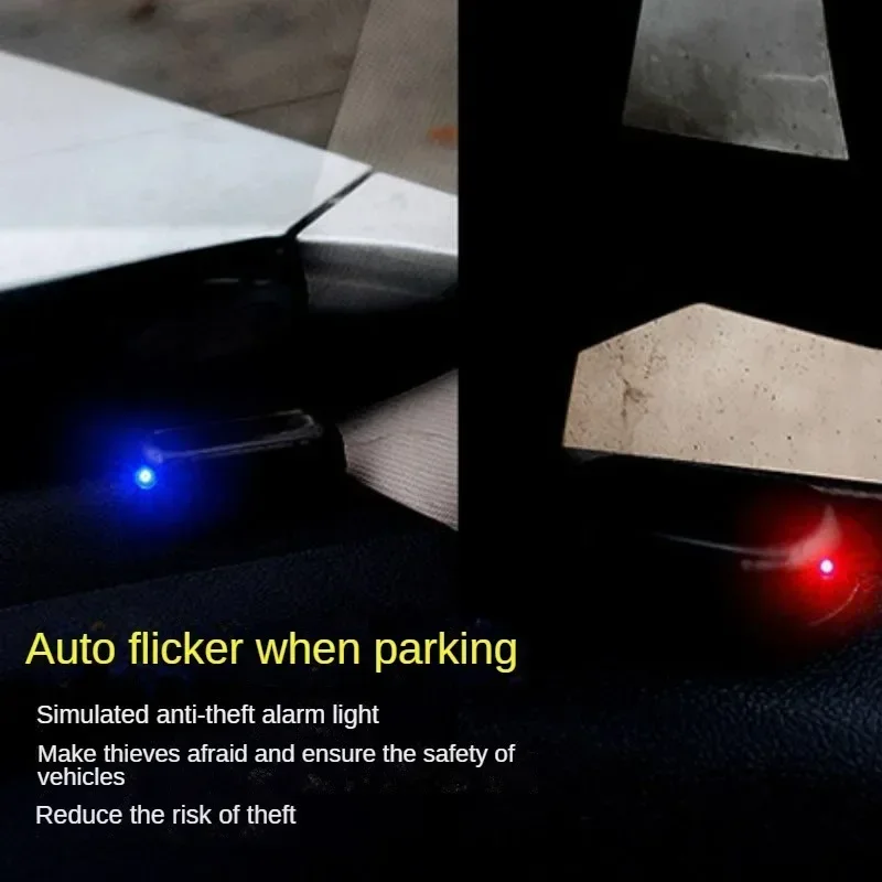 Car Fake Security Light Solar Powered Simulated Dummy Alarm Wireless Warning Anti-Theft Caution Lamp LED Flashing Lights