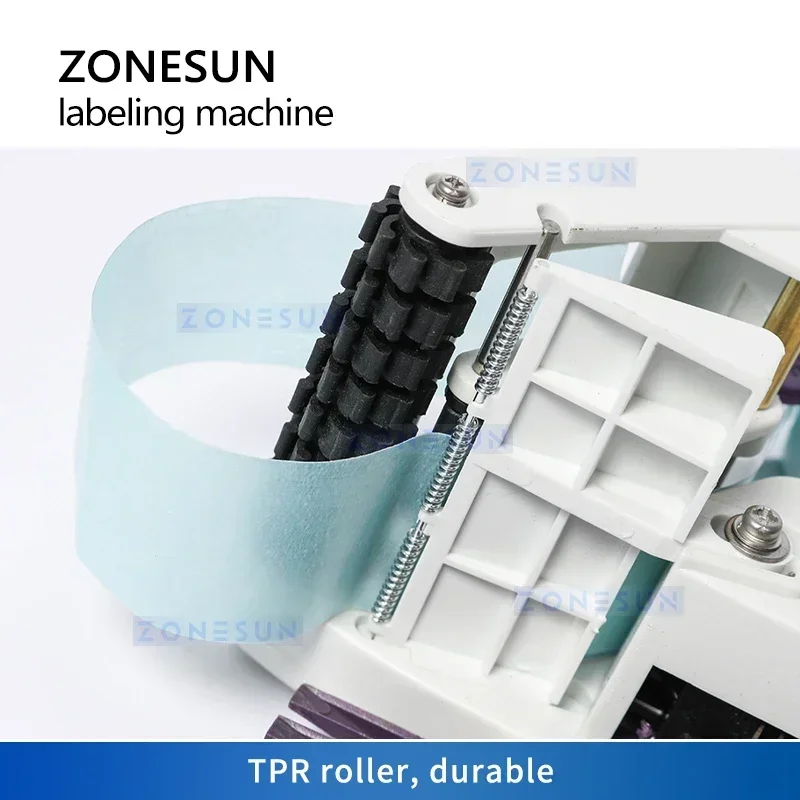 ZONESUN sticker Dispenser Manual Flat Curved Surface Labeling Machine Label Applicator bottle Price Tag Labeler YH60