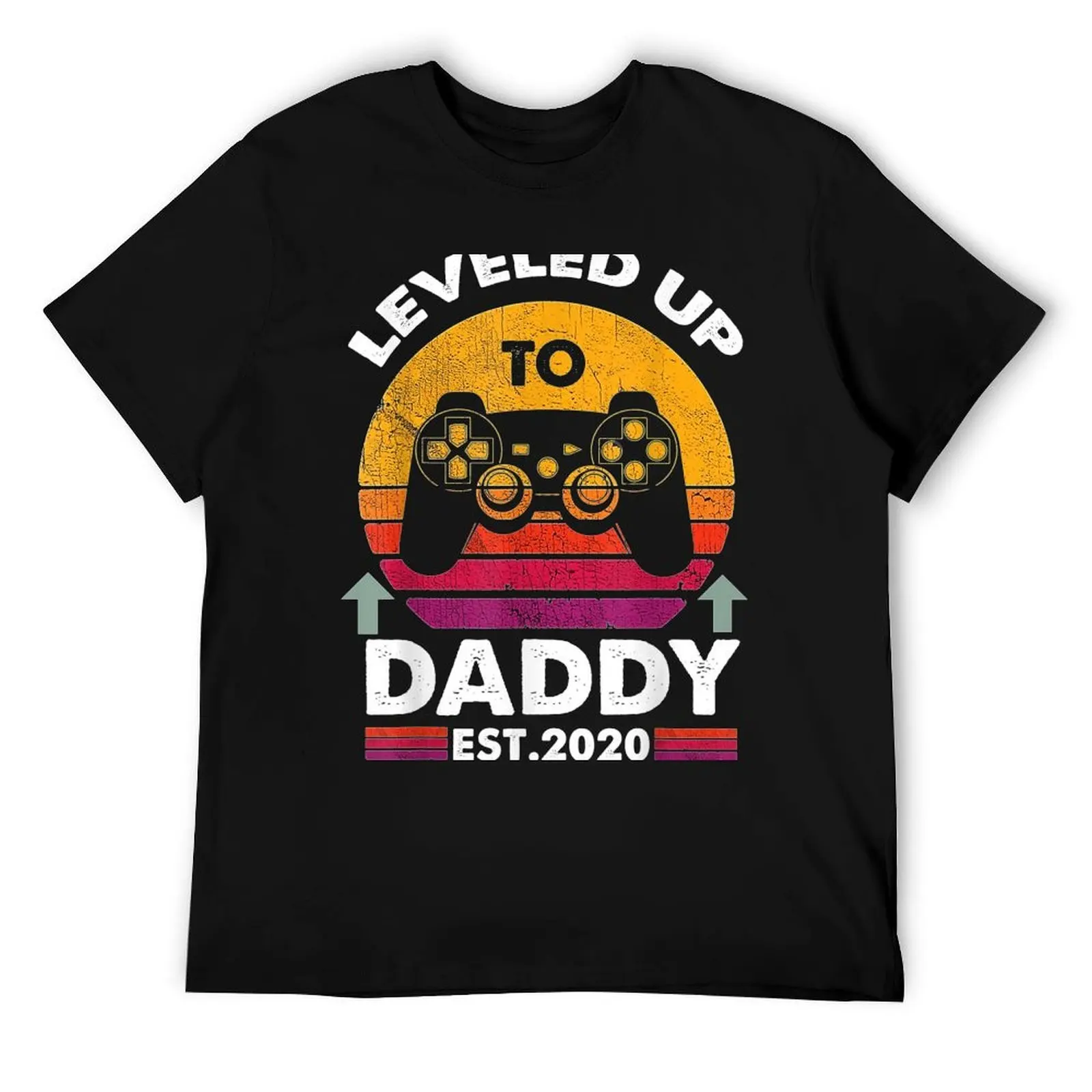 

Leveled To Daddy-Vintage Promoted To Daddy 2020 T-Shirt man tshirt man t shirt cotton high quality T-Shirt