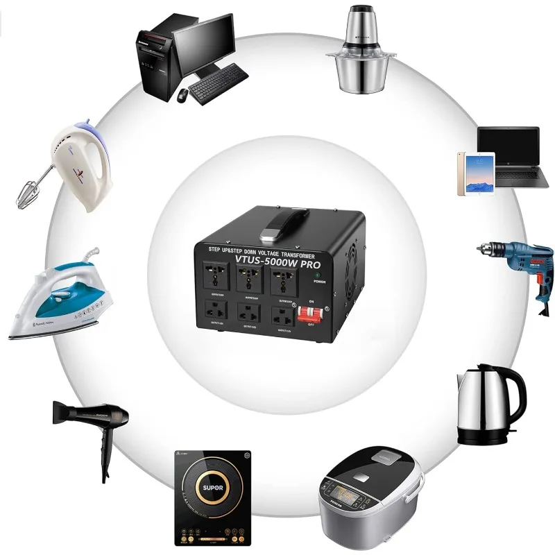 5000 واط محول جهد كهربي محول الثقيلة تصعيد التنحي التيار المتناوب 110 فولت/120 فولت/220 فولت/240 فولت محول مع الأسلاك الصلبة #5