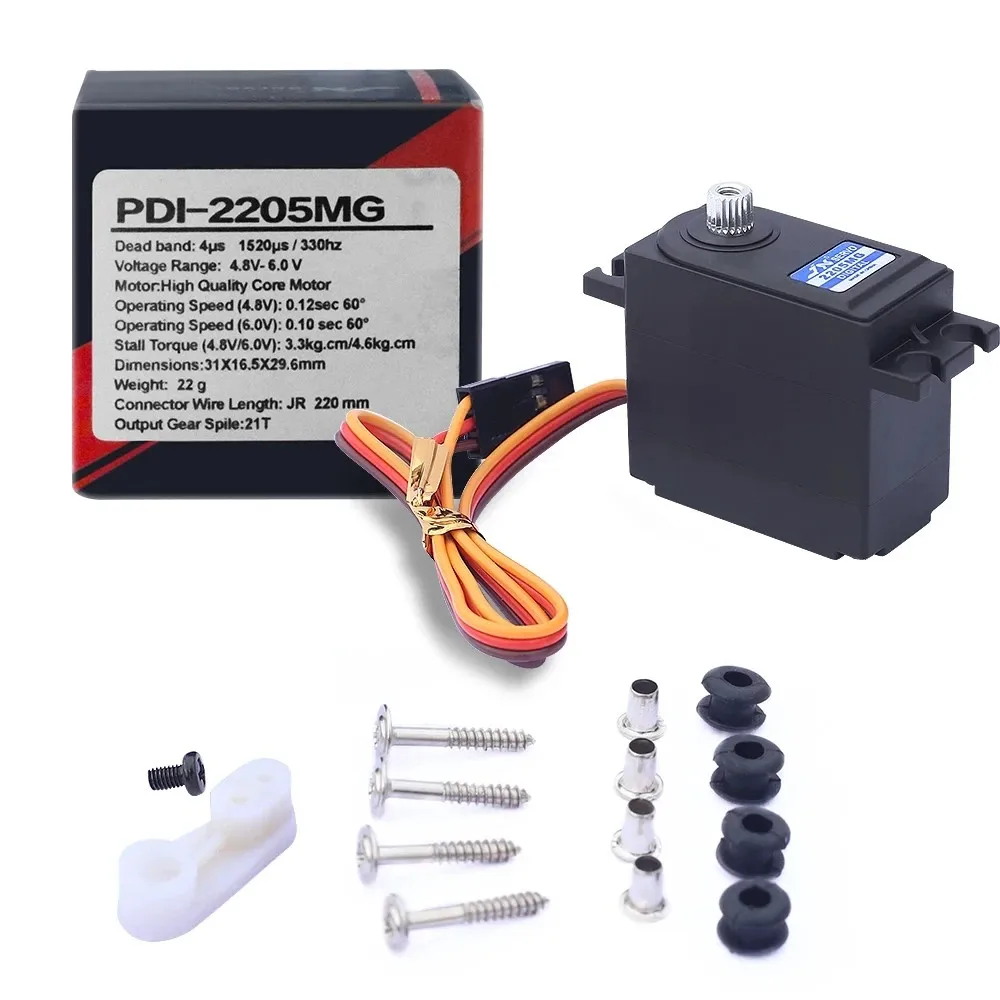 JX PDI-2205MG 4.6KG 22G Metal Gear Servo For MJX 1/14 14209 14210 RC Car Upgrade Parts Torque Steering Replacement Accessories