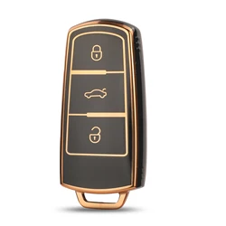 jingyuqin New Arrival TPU obudowa kluczyka samochodowego Case Fob dla VW VOLKSWAGEN CC Passat Magotan inteligentny klucz