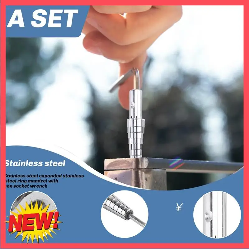

B17C Expanding Stainless Steel Ring Mandrel With Hex Key-Heavy Duty Ring Shaper Tool For Ring Turning And Ring Making7.5-10.5