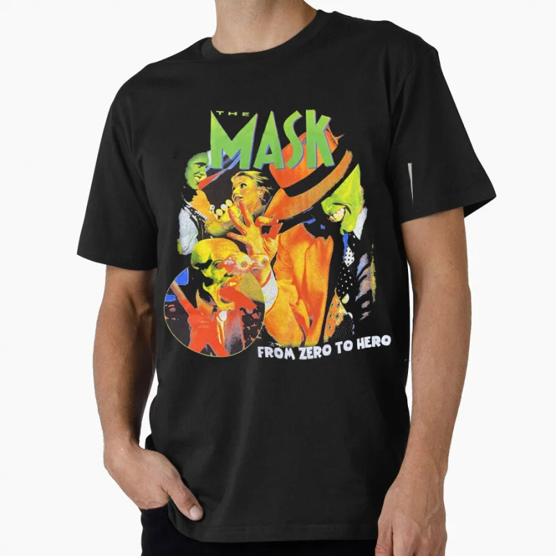 

80s Vintage The Mask Jim 1212 Carrey Movie Retro Gift shirt for men 100% cotton Print Graphic Clothes All size Tops