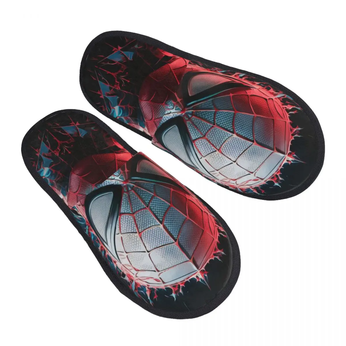 

Custom Spider Man Cartoon Superhero Memory Foam Slippers Women Soft Warm House Slippers