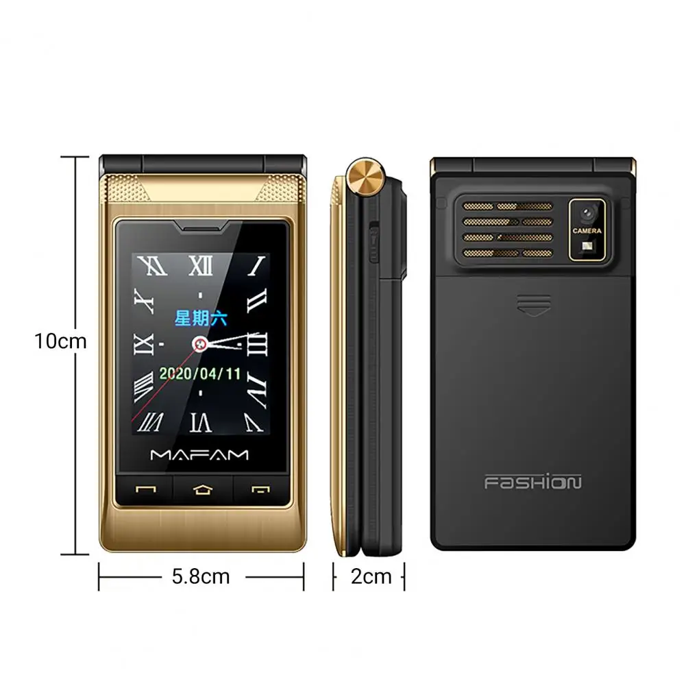 G10-C Gift Leather Bag Yeemi G10-C Dual Display 5900mAh Flip Mobile Cell Phone Big Keyboard Big Voice GSM 2G Elderly Cell