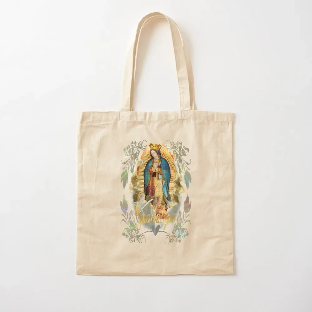 

Our Lady of Guadalupe Mexican Virgin Mary Mexico Angels Tilma 20-107 Tote Bag eco bag folding tote bag women Canvas