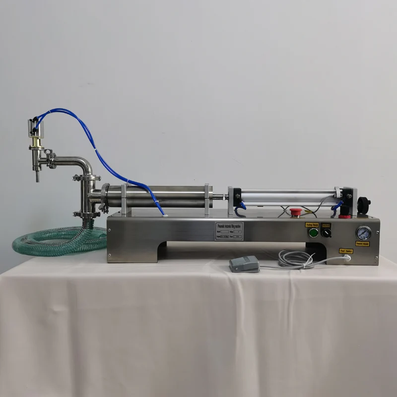 

Liquid Filling Machine Volume Liquid Filler Dual Nozzles Pneumatic Filling Machine for Paste High-viscosity Two Heads