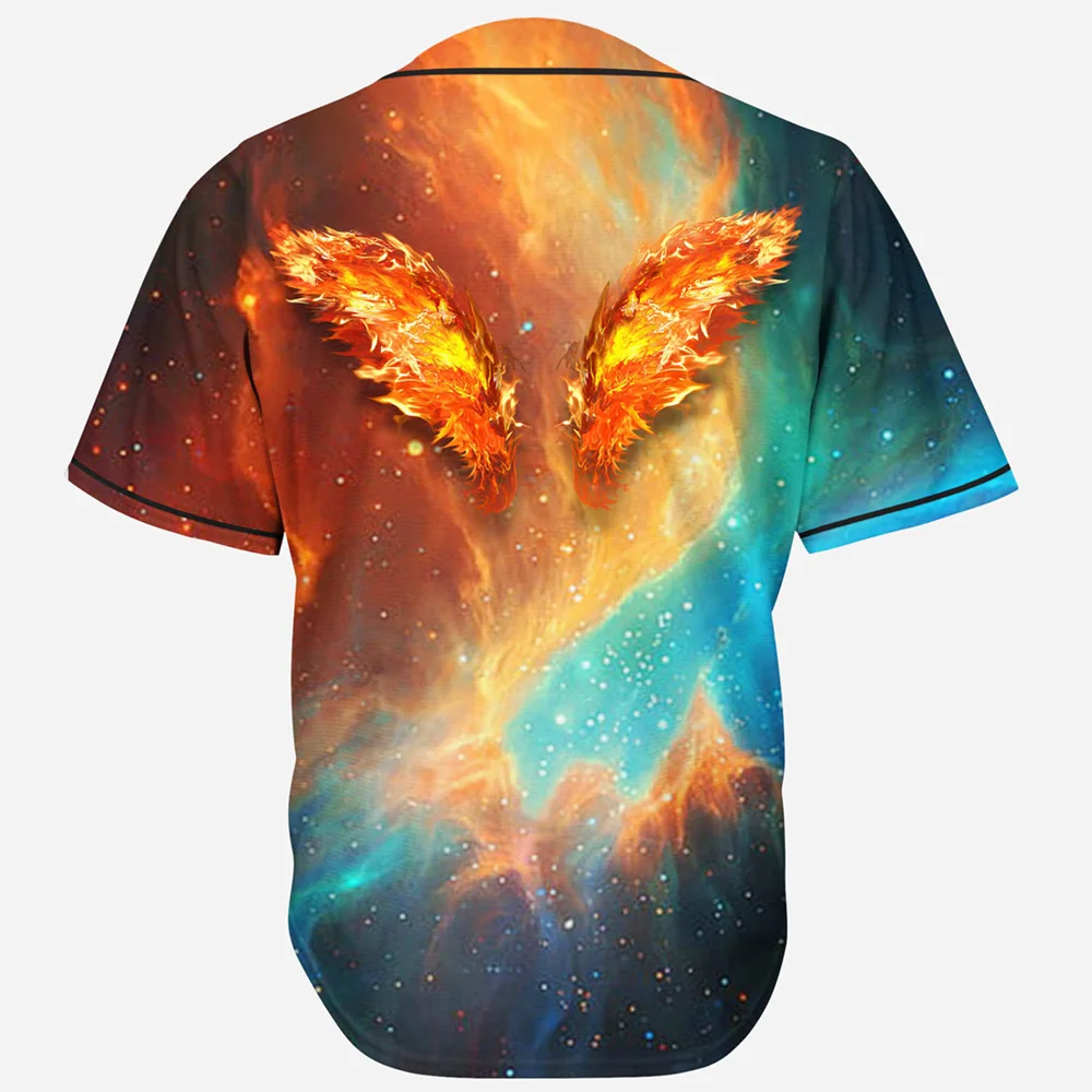 ILLENIUM Fire Rave Baseball Jersey For EDM Personalized Streetwear Harajuku Thin button Baseball uniform Men/Women customizable