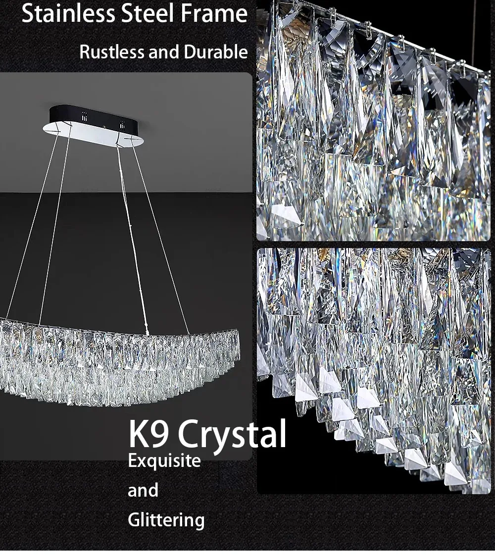 Light luxury crystal light circular ceiling light modern minimalist master bedroom room LED lighting fixtures