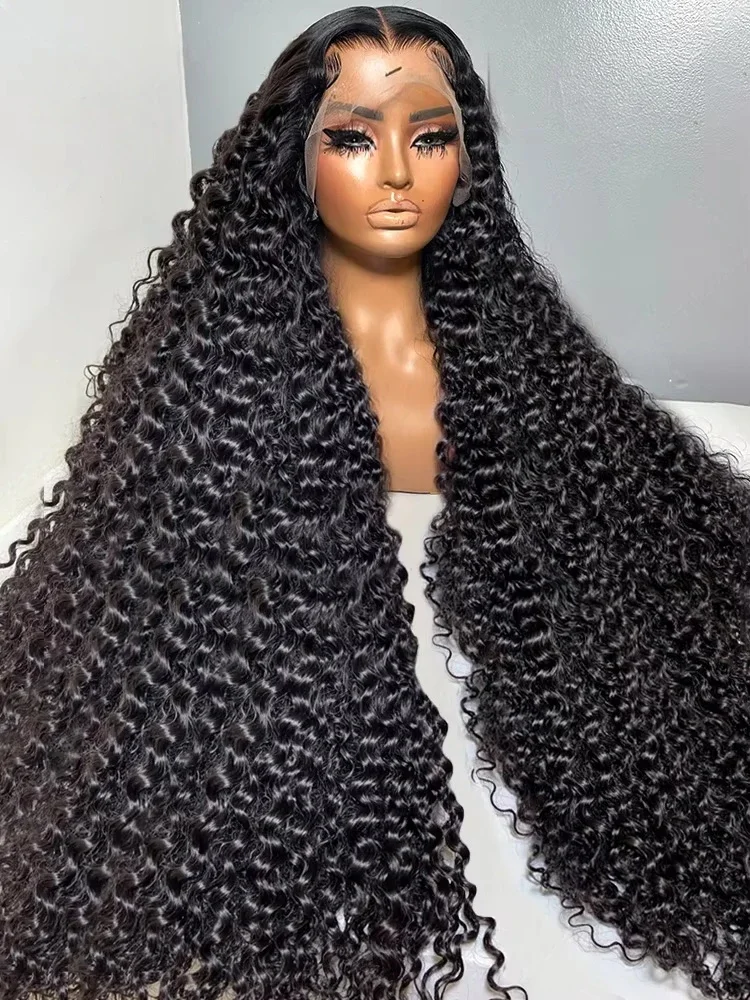 

13x6 Hd Lace Frontal Wig Deep Wave 180 Density Curly 100% Human Hair Preplucked Water Wave Front Wigs For Black Women Brazilian