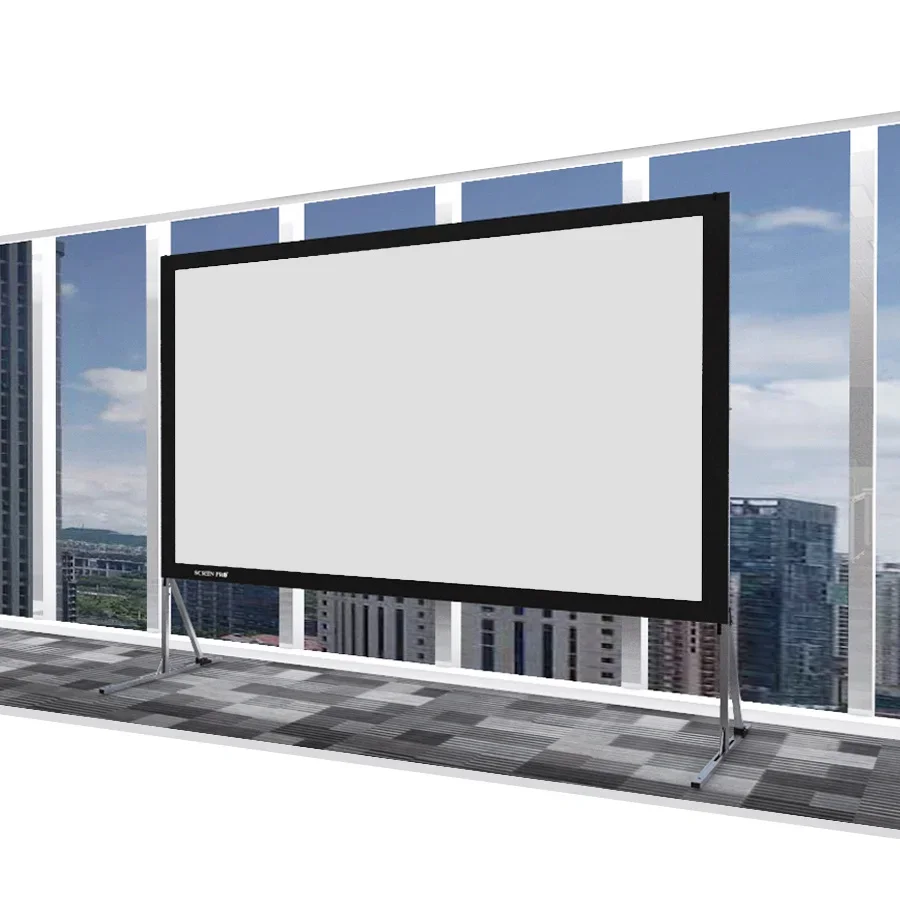 

Portable Outdoor Movie Screen 144 Inch 3D Projector Screen Frame Foldable Movie Screen for Indoor Outdoor Home Party Camping