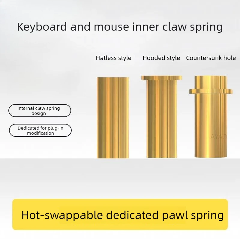 20Pcs Hot‑Swap DIY Parts, Paw Spring, Built‑in Copper Post, With/Without Cap, Sleeve for Mouse & Mechanical Keyboard