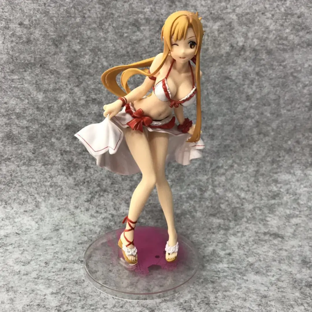 

Anime Sword Art Online Asuna Yuuki Swimsuit PVC Action Figure Collectible Model Doll Toy 22CM