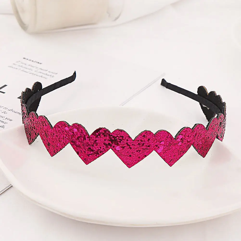 4 PCS Love Shape Headbands for Girls – Soft Kids Hair Accessories, Cute Valentine’s Day Gift