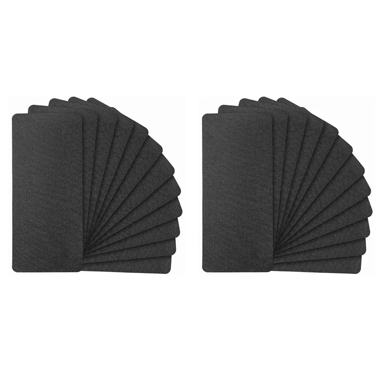 

ABXF-24 Pcs Iron-On Mending Fabric 4.92 X 11 Inch Iron On Clothes Patches For Mending Fix Pants Pockets Holes Knees Elbow