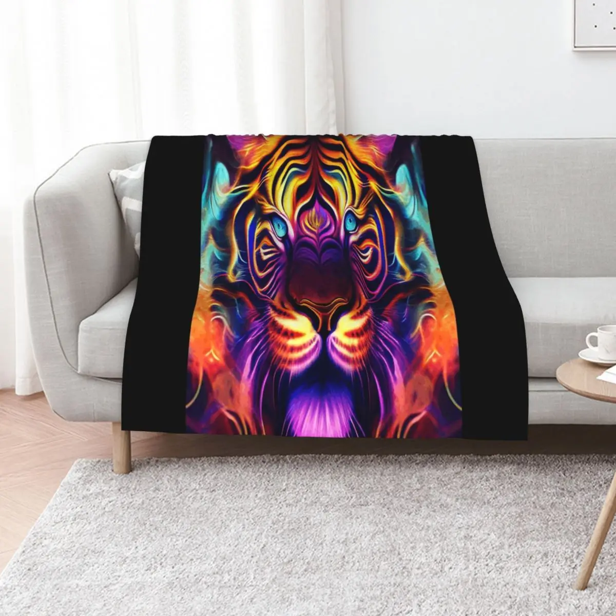 Fiery Tiger Throw Blanket Soft Big Personalized Gift Soft Bed decorative Luxury Brand Blankets