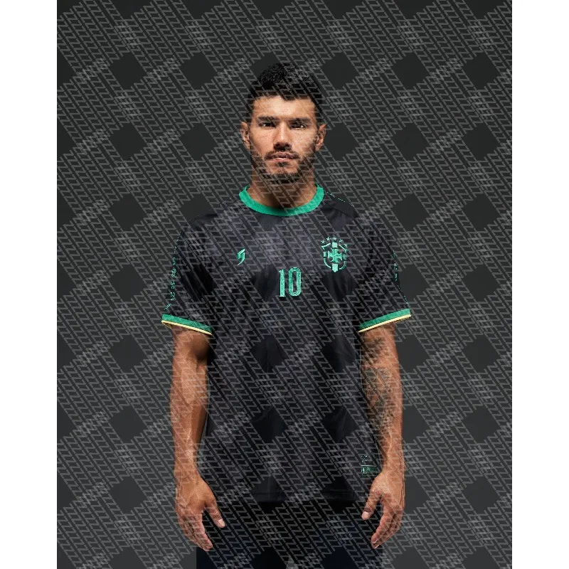 Assisting in World Football Events, Brazil's Creative Concept Jersey, Summer Short Sleeves Designed for Solo Use, 3D Printed