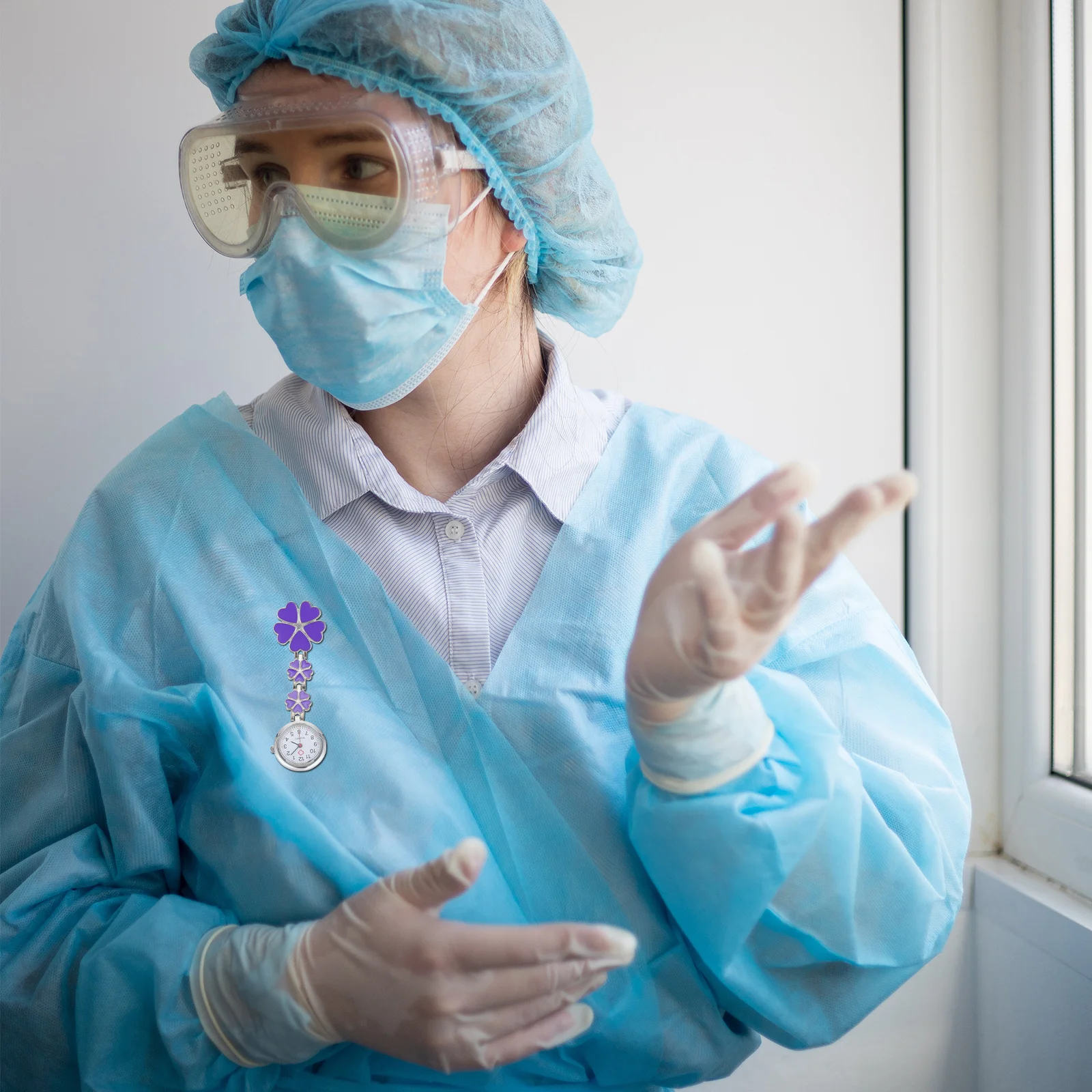 1 قطعة ساعة ممرضة سبائك الزنك ساعة جيب صغيرة ديكور معلق ساعة الإبداعية مهرجان هدية للنساء الرجال