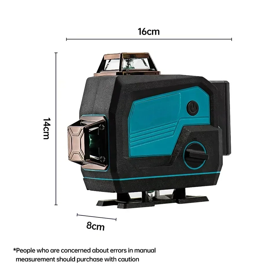 For Industrial Grade 16 Lines Cross Level Bluetooth Audio Horn Function Green Beam Self-Leveling Horizontal Vertical