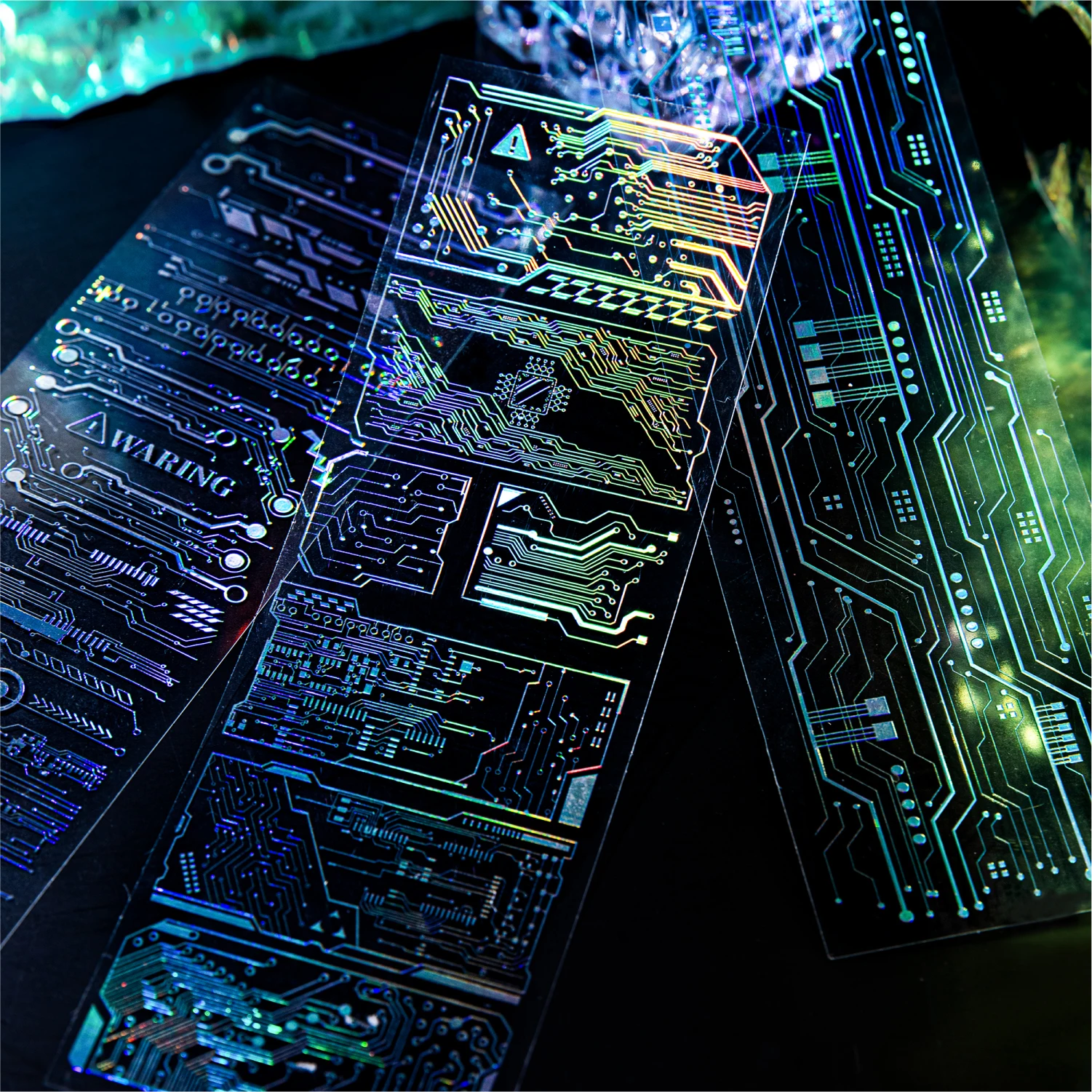 3sheets Element Collection Series Kawaii PET Laser Silver Stickers DIY Diary Phone Case Handmade Scrapbook Aesthetic Stickers