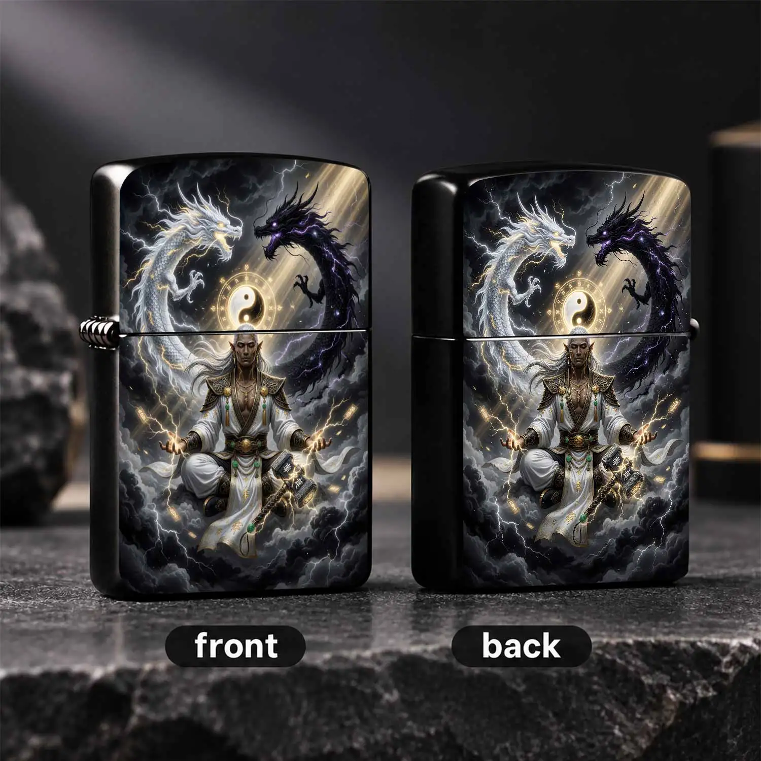 Eastern Style Mythology Dragon Lighter, Immortal Cultivation Themed Portable Igniter, Exquisite Oriental Fantasy Decor For Daily Use, Gifting, Collection, Outdoor Adventure And Any Occasion Display A Humorous And Interesting Lighter
