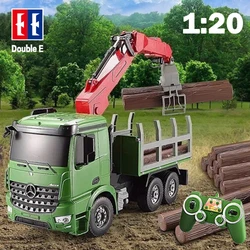 Double E E352 RC Truck Crane Tractor 6CH Remote Control Excavator Car Simulated lights sounds Educational Car Toy Gifts for Boys