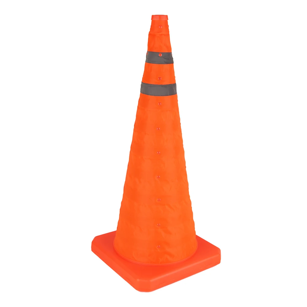 Collapsible Safety Cone Reinforced Base Reflective Oxford Cloth Collapsible Parking Cone for Driving Practice for Road Parking