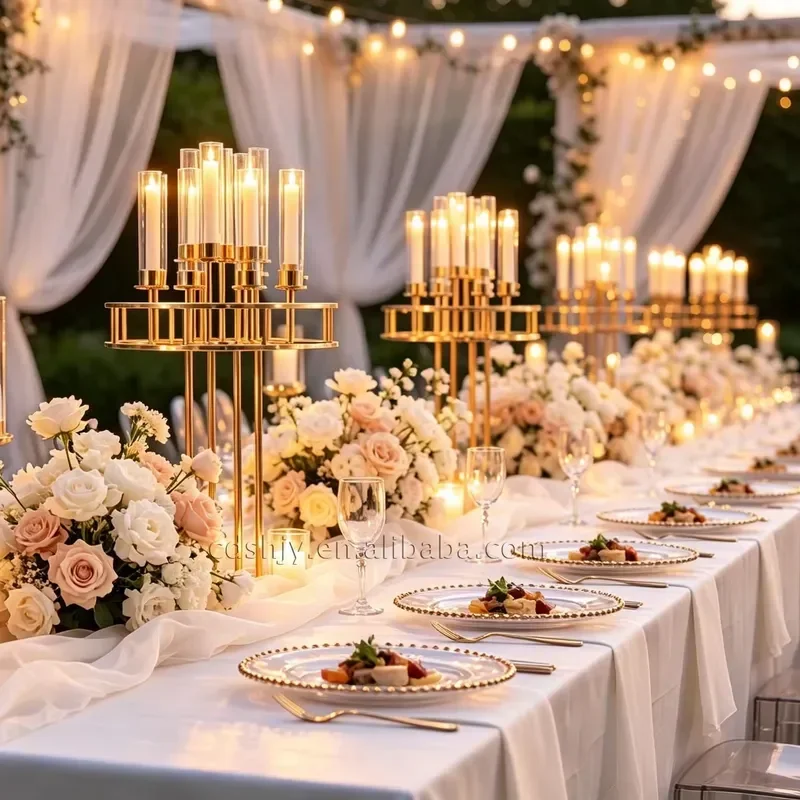 Elegant Luxurious 13 Arm Handmade Eco-friendly Metal Candlestick Holder for Home Decoration Easter Party Event Table
